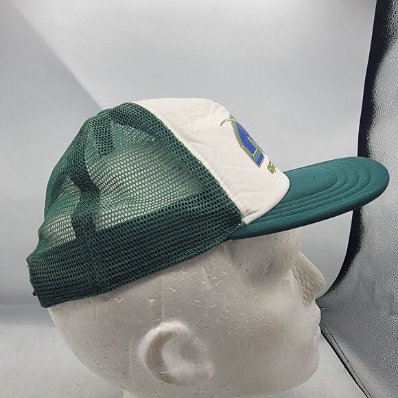 Vans Off The Wall White Green Trucker Hat Adjustable Comfort Outdoors Casual - Picture 4 of 8